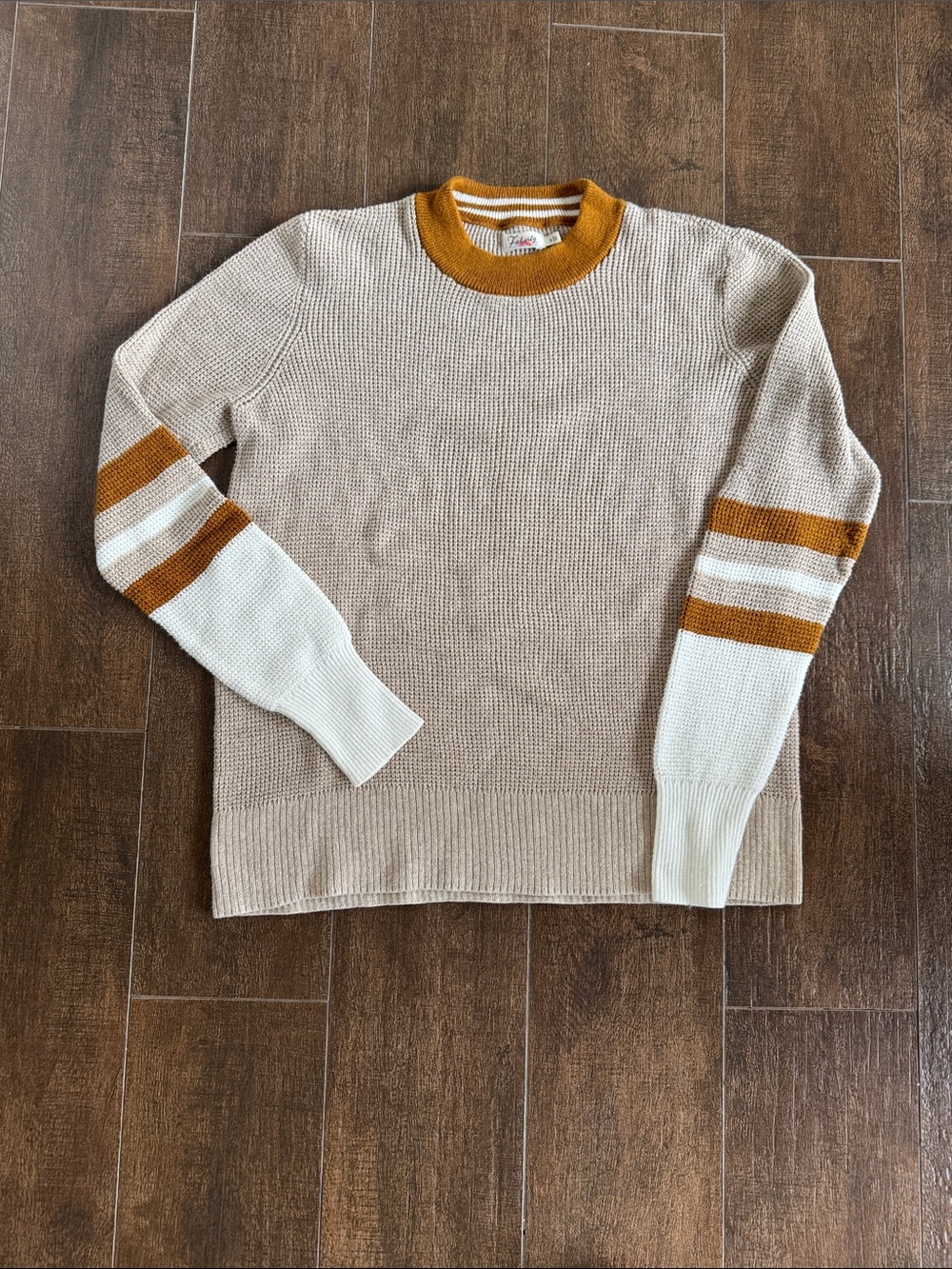 Faherty varsity stripe sweater